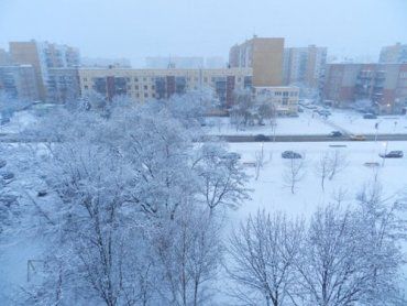 Мощный снегопад из Финляндии зацепил немного и Ужгород