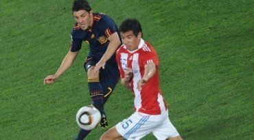 В матче 1/4 финала испанцы победили Парагвай со счетом 1:0