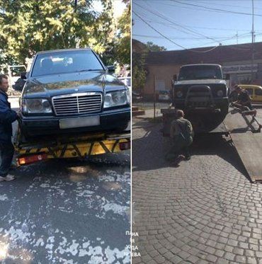 Очередные автомобили эвакуировали патрульными за нарушение ПДД