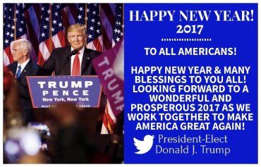 Президент США Дональд Трамп поздравил американцев с Новым годом
