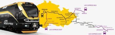Расписание автобуса состыковано с поездами LEO Express в Чехии и Словакии