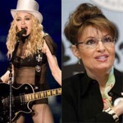 Мадонна во время концерта бросила в зрителей несколько презервативов с изображением Сары Пэйлин