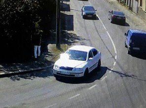 Авто нарушителя - Skoda Octavia белого цвета иностранной регистрации