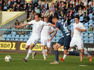 ФК "Говерла" с Ужгорода в матче против Олимпика