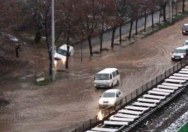 Наводнение на Борщаговке в Киеве
