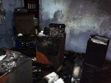 Возгорание произошло в помещении офиса на втором этаже на ул. Л. Украинки