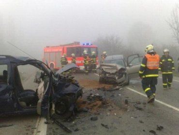 Лобовая авария в Чехии