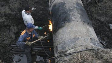 Авария на газопроводе в ужгородском микрорайоне Табла