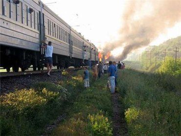 МЧСники из Львова потушили пожар в поезде № 807
